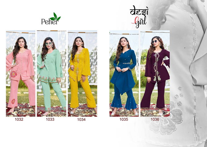 Peher Fancy Stylish Designer Wholesale Ladies Top With Bottom